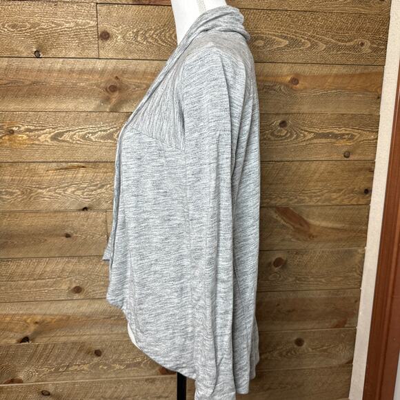 Athleta Nirvana Wear Two Way Wrap Cardigan Sweater Gray Open Front XS - Picture 5 of 7